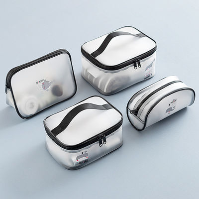 Clear Matt Toiletries Portable Travelling Tas Kosmetik PVC