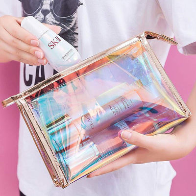 Tas Organizer Perlengkapan Mandi Travel Holografik Tahan Air Untuk Gadis